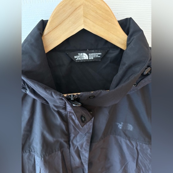 The North Face women’s black jacket hood size medium tent coat flared - Picture 3 of 13